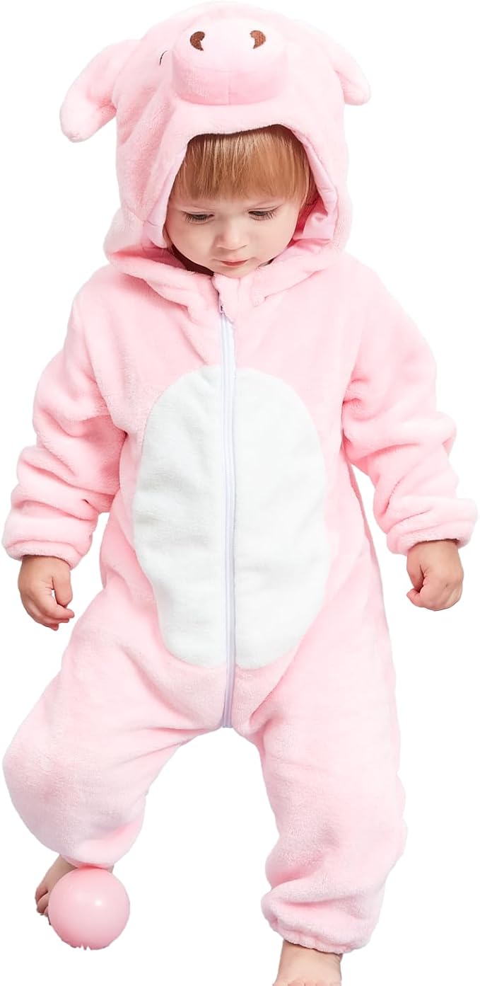 Dream cosplay Unisex Baby Costume,Baby Flannel Animal Halloween Home Clothing