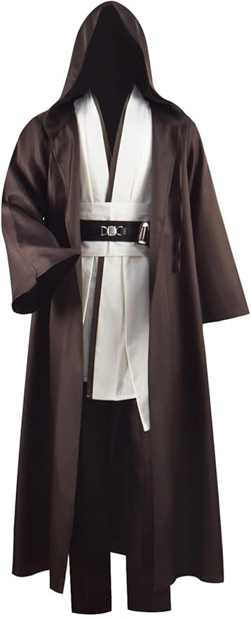 Adult Tunic Costume for Jedi Outfit Skywalker Halloween Cosplay Costume Hooded Robe Cloak Full Set Uniform