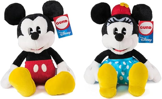 Donna's Home Emporium Spnmaster Gnd Dsney Officially Licensed 2 Piece 14" Plush Bundle, Mickey Mouse and Minnie Mouse