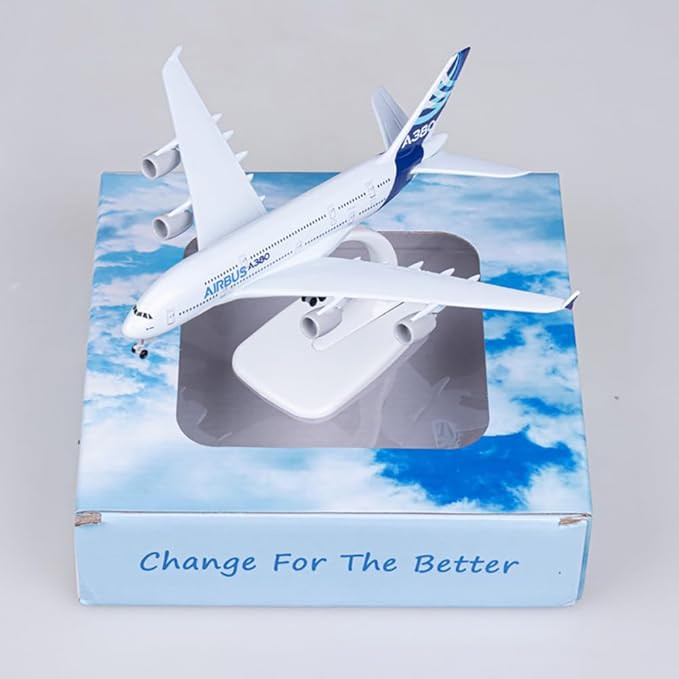 A380 Diecast Airplane Model - 1/400 Scale Metal Prototype Plane for Gift Collectible