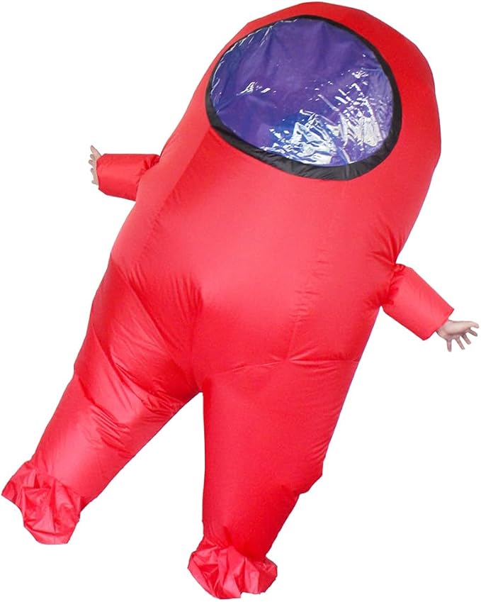 Impostor Inflatable Costume for Adult Funny Halloween Spacesuit Costume Astronaut Figures for Adult Game Fans