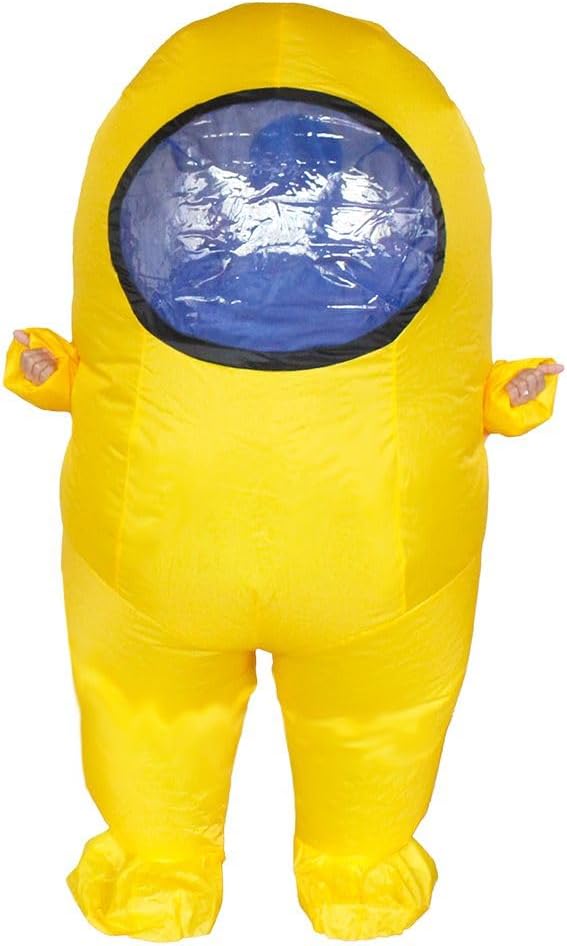 Impostor Inflatable Costume for Adult Funny Halloween Spacesuit Costume Astronaut Figures for Adult Game Fans