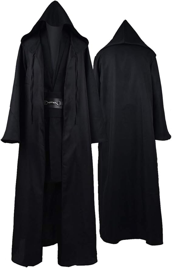 Rongxu Mens Tunic Robe Cosplay Costume Adult Tunic Hooded Robe Outfit Full Set Halloween Costume US Size