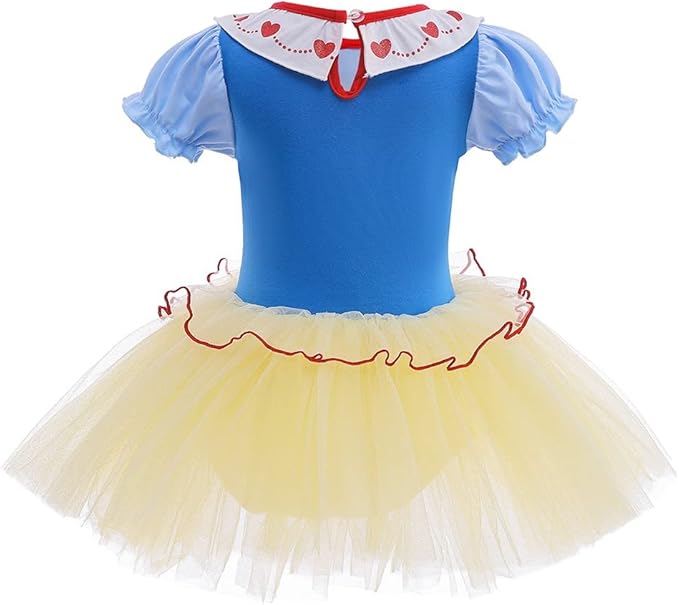 DYMCII Baby Girls Princess Ballet Dress Short Sleeve Leotards Skirted Tutu Dancewear Halloween Christmas Party Fancy Costume