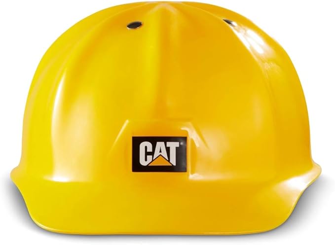 CAT Construction Toys, Front Loader Sand Set - 10" Loader, Hard Hat, & 3 Sand Tools - Kids Beach Toys And Outdoor Play