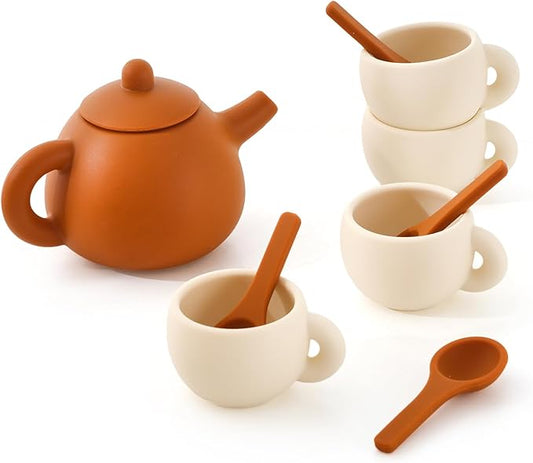 Tea Party Set for Toddlers 2 3, BPA Free Dishwasher-Safe Tea Set, Toddler Tea Set Kitchen Accessories Pretend Play for 3+ Year Boys Girls Birthday Gifts