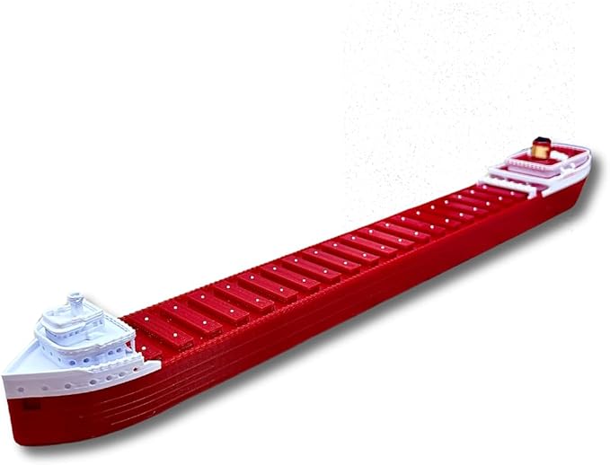 SS Edmund Fitzgerald Model 12" by TitanicToyCo, Great Lakes Freighter Model, Toy Ships, Model Ships, Ship Models, Titanic Toys For Kids, Titanic Model, Titanic Ship