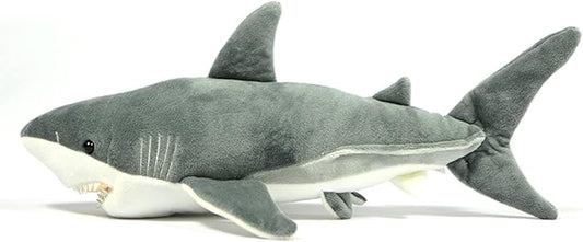 Tiny Heart Simulation Great White Shark Plush Toys, 23inch Soft Plush Great White Shark Stuffed Animal Dolls Cute Kids Birthday Gift Decorations Plush Toys