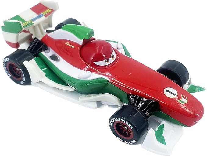 Portable Mini Toy Car and Truck Set 1:55 Diecast Model Metal Body Racers for Preschool Kids Ages 3+ Years (F1-White)