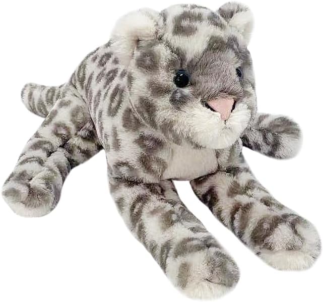 MON AMI Lucy The Leopard Stuffed Animal 15”, Plush Snow Leopard, Use as Toy or Nursery Room Décor, Wild Animals, Gift for Kids of All Ages