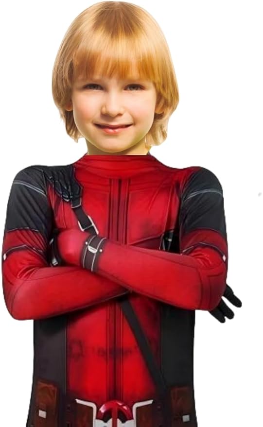 PatLoom 3D Print Bodysuit Heroes Jumpsuit Outfits for Halloween Cosplay Costumes with Headwear for Kids Boys Girls Christmas