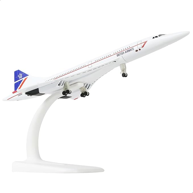 1/300 Scale Concorde for Singapore Diecast Metal Airplane Model Kit with Stand Concorde Model Plane for Creative Desktop Decorations or Aircraft Gifts(7.9-Inch L)