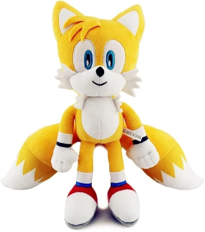 12 inch Sonic Plush Doll,The Hedgehog 2 The Movie Knuckles Toy, Shadow Stuffed Animals Plush Pillow, Gift for Kids (Tails)