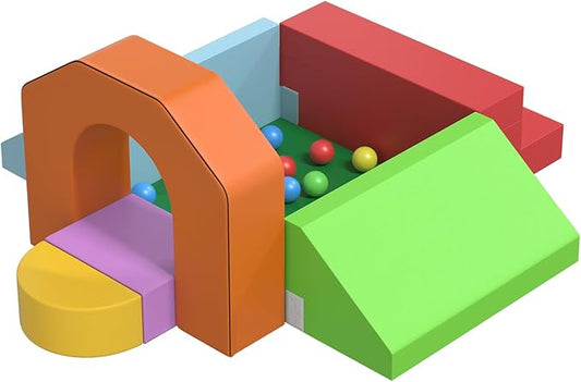 6 Piece Foam Climbing Blocks, Pu Leather Soft Play Large Baby Climbing Gym Indoor Climbing Toys for Toddlers 1-3 Inside