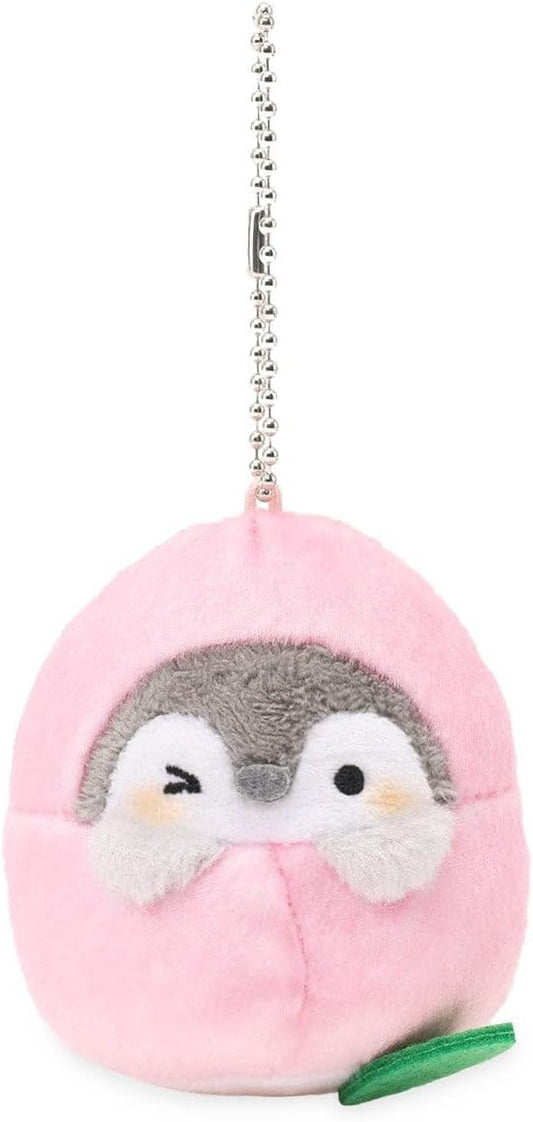 Mini Plush – 3" Penguin Collectible with Peach Costume – Officially Licensed Soft Bag Charm