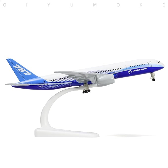 787 Prototype 1/300 Airplane Model for Boeing 787 Die-cast Metal Airplane Model Plane with Stand (7.5-inch) Gifts for Aviation Enthusiasts, Desktop Display Decorations