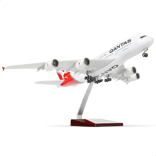 1/200 Scale A380 Model Plane Australia Diecast Airbus A380 Model Airplane with Stand (14 in-L) Pre-Built Model kit for Adult -Aviation Creative Gifts, Tabletop Collection Display