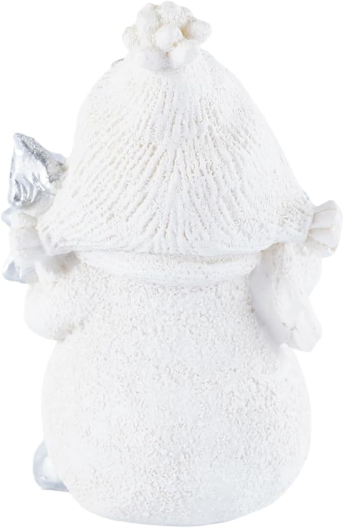 Resin Snowman Christmas Decorative Statues, Ideal for Outdoor Patio Lawn & Indoor Holiday Home Decoration, for Parents and Friends