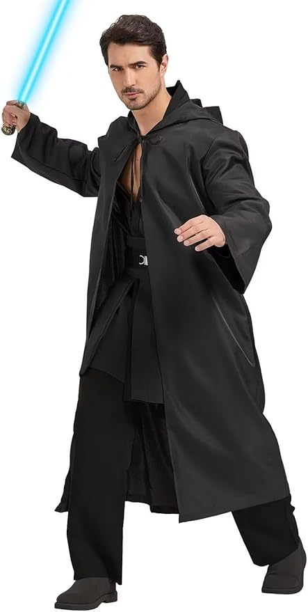 Knight Costume Adult Men's Tunic Hooded Robe Outfits Halloween Cosplay Uniform