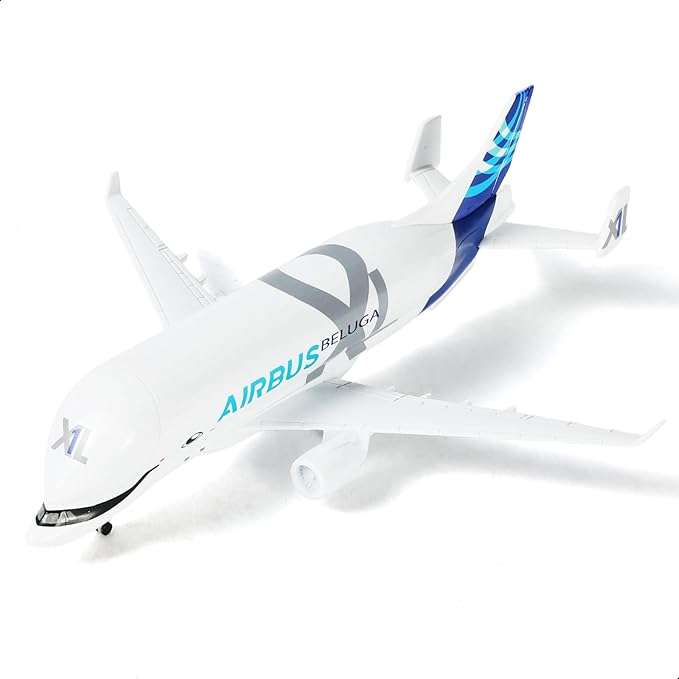 1/300 A330 Beluga XL1 Diecast Metal Airplane Model Kit with Stand (7.7 inches) for Airbus a330-743L Super Transport Beluga Model for Adult Plane Aviation Enthusiasts Collectible or Gift