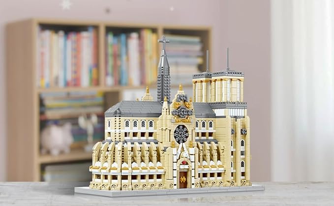 Micro Mini Building Block Sets for Adults, No Compatible with Lego, Notre Dame Cathedral Building Moldel for Home & Office Decor, MOC 3D Creative Model Gifts for Christmas