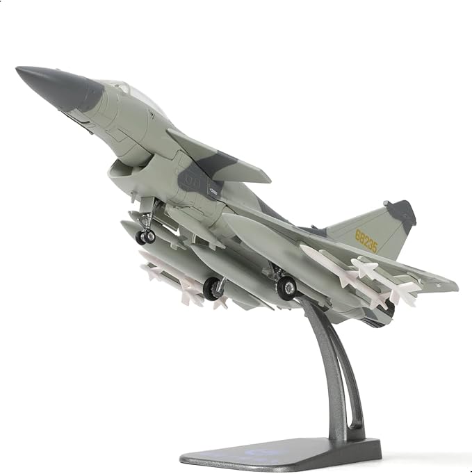 1/72 J10 Vigorous Dragon Fighter Jet Model Military Aircraft Diecast Metal Model Kit Adult Airplane Model with Stand for Military Enthusiasts Collections or Gift