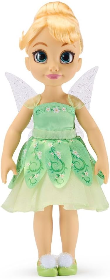Disney Store Official Tinker Bell Once Upon a Story Doll - 16 Inch Disney Princess Toys Featuring Reflective Eyes with 3D Pupil and Iris, Detailed Costume, Hair Comb & Shoes - Comes in Display Box