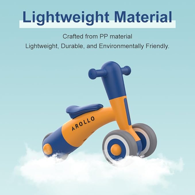 3-Wheel Baby Balance Bike for Toddlers 1-2 Years Old (8-24 Months), Adjustable Seat & Anti-Tip Design, Learning Walker Toy, First Birthday Gift for Boys & Girls
