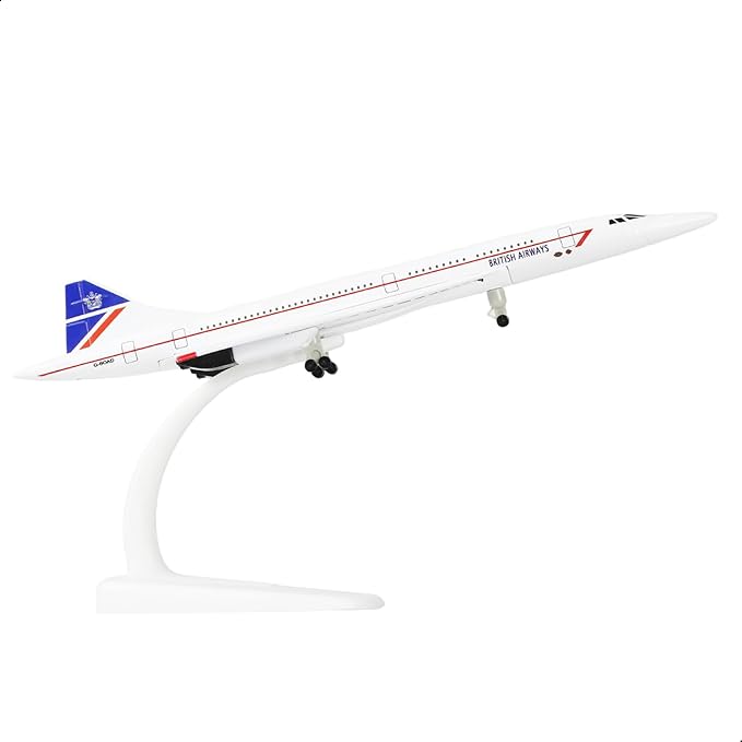 1/300 Scale Concorde for Singapore Diecast Metal Airplane Model Kit with Stand Concorde Model Plane for Creative Desktop Decorations or Aircraft Gifts(7.9-Inch L)