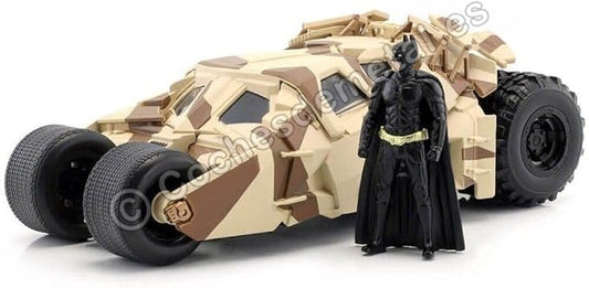 Jada Toys 1:24 2008 Dark Knight Camouflage Batmobile Die-cast Car with 2.75" Batman Figure, Toys for Kids and Adults