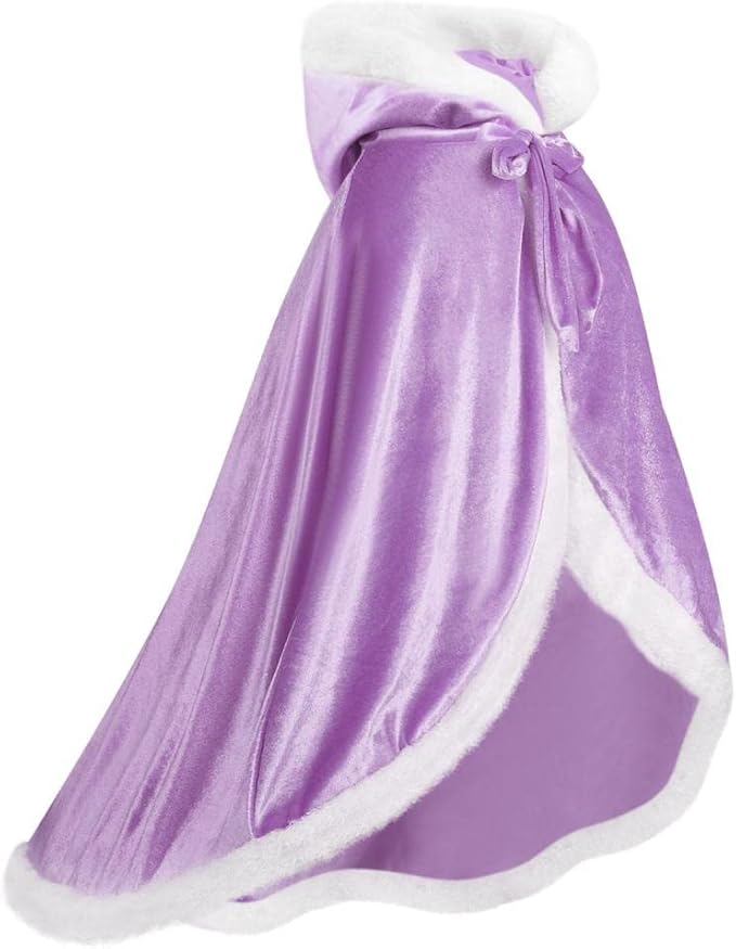 Girls Dress Up Hodded Cape Toddler Costume for Princess Cloaks
