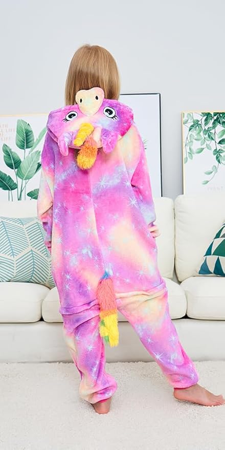Kids Unicorn Onesie Pajamas One-Piece Cosplay Costume Animal Sleepwear Girls And Boys