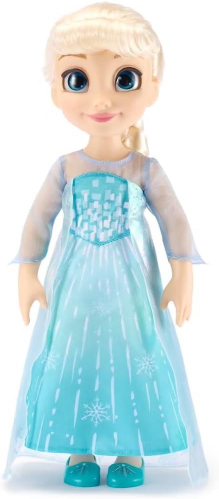 Disney Store Official Elsa Once Upon a Story Doll - 16 Inch Disney Princess Toys Featuring Reflective Eyes with 3D Pupil and Iris, Detailed Costume, Hair Comb & Shoes - Comes in Display Box