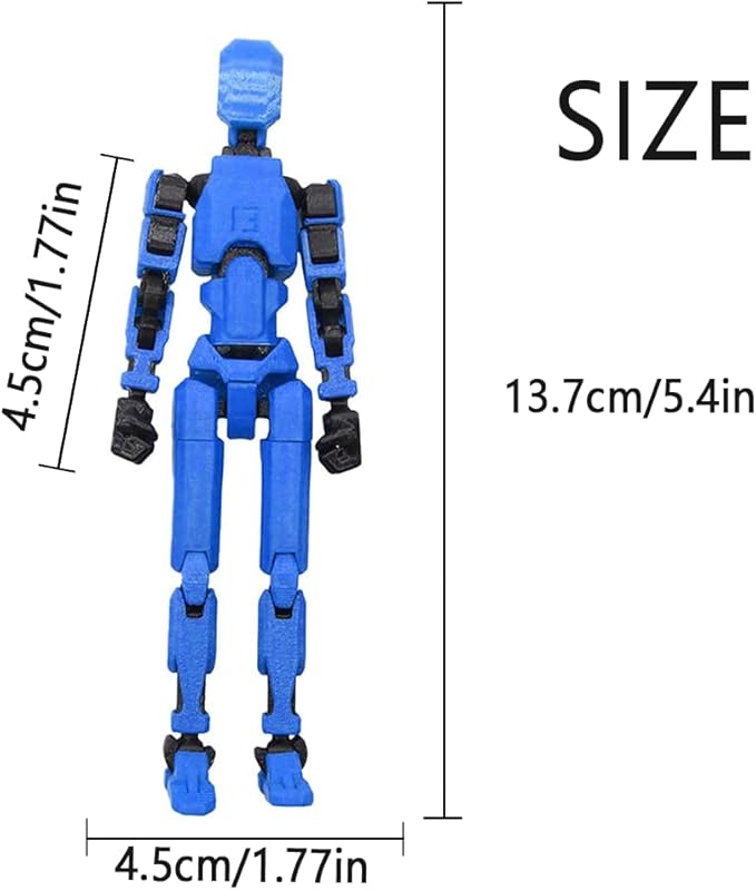 2025 New Assembly Completed-Titan 13 Action Figure,Dummy Robot 13 Action Figures Set,3D Printed Multi-Jointed Action Figures,Nova 13 Action Figure for Collectors Desktop Decorations (Blue)