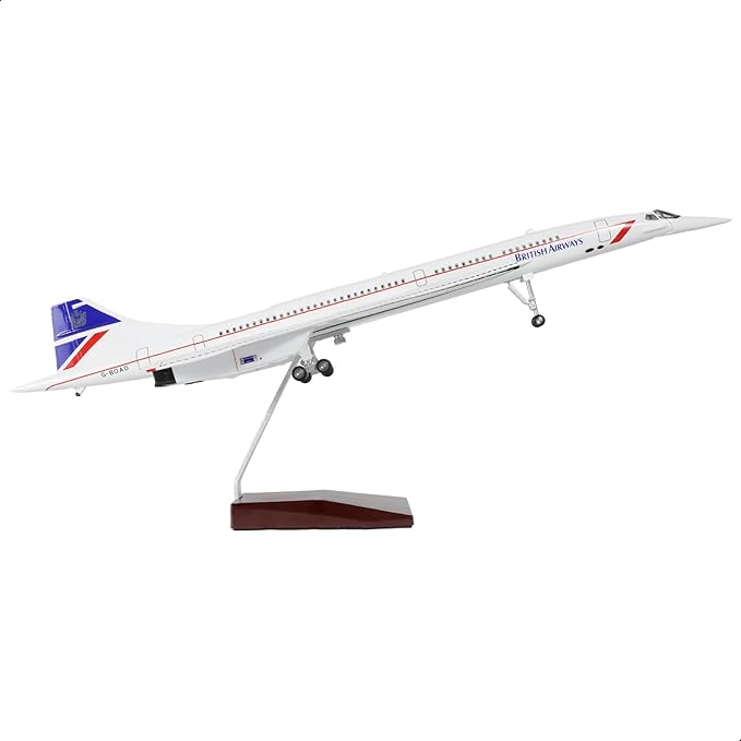 1:125 Concorde Airplane Model Pre-Build Diecast Aircraft Model Kits Aircraft Simulation Model Display Model Collection or Gift(Singapore Airlines)