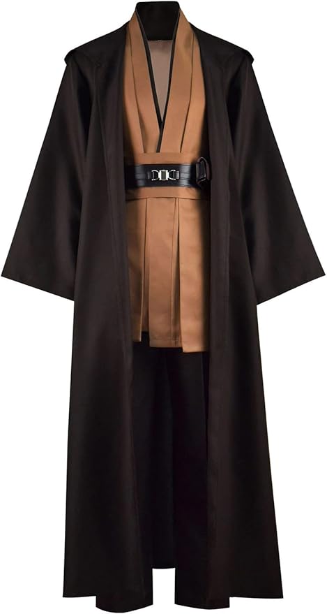 Rongxu Mens Tunic Robe Cosplay Costume Adult Tunic Hooded Robe Outfit Full Set Halloween Costume US Size