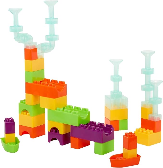 Little Tikes Build & Splash Water Table with 25 Piece Accessories - Wet/Dry Play, Indoor/Outdoor with Removeable Grow-with-Me Legs