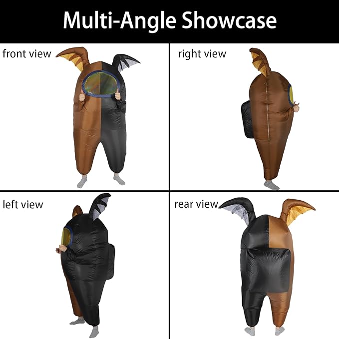 Astronaut costume inflatable costume Funny Halloween Spacesuit Party School Masquerade Game Fans with Bat Wings