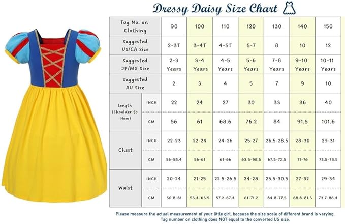 Dressy Daisy Toddler and Little Girls Princess Dress Up Clothes for Halloween Birthday Party Everyday Outfit Play Wear