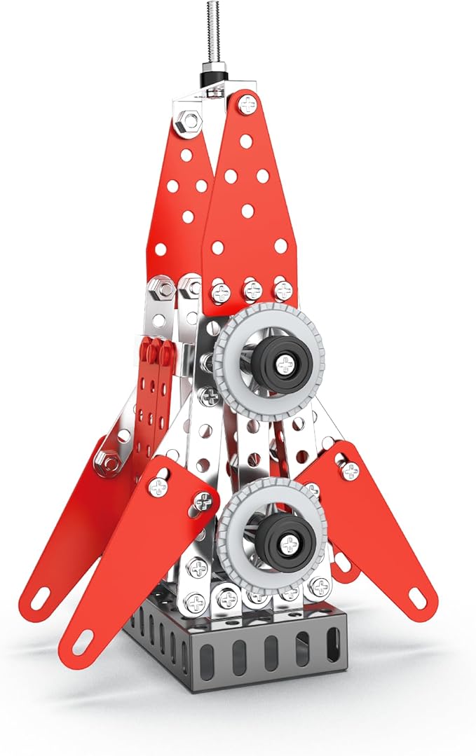 Metal STEM Rocket Pen Holder Building Kit – 3D Puzzle DIY Model for Kids 8-16, Parent-Child Assembly Toy, Educational Construction Gift, Desk Decor(Rockets)