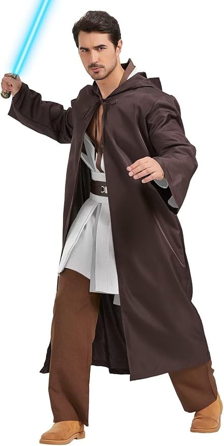 Knight Costume Adult Men's Tunic Hooded Robe Outfits Halloween Cosplay Uniform