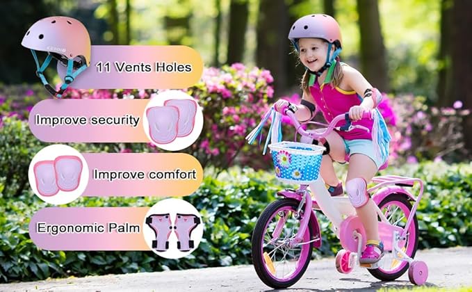 Kids Bike Helmet,Toddler Skateboard Helmets for Ages 2-3-5-8-14 Years Boys Girls，Adjustable Multi-Sport Bicycle Skateboarding Football Roller Skating Scooter Rollerblade Balance Bike Helmet