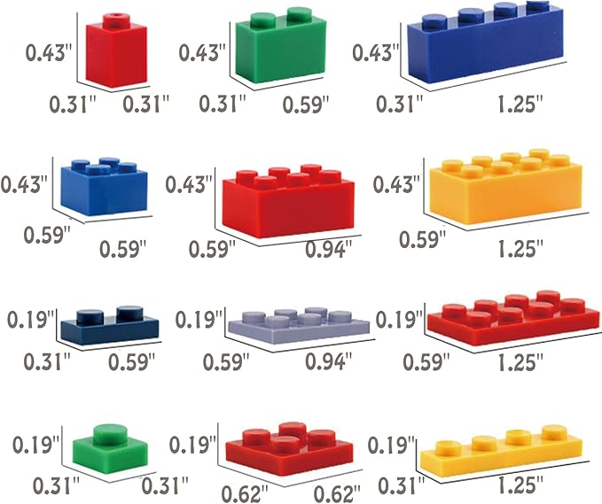 1500 Pieces Building Bricks, Classic Bulk Small Blocks, Classic Bricks Set Basic Building Blocks Compatible with All Major Brands