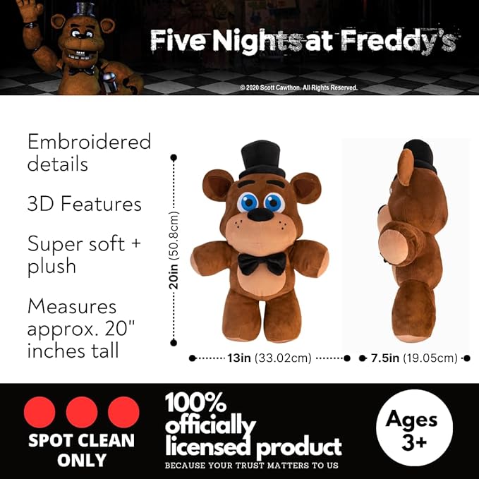 Franco Five Nights at Freddy's Kids Bedding Super Soft Plush Cuddle Pillow Buddy, (Officially Licensed Product)