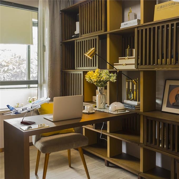 24-Hours 1:160 Scale Airplane Kit A380 Model Plane Collection with LED Light(Touch or Sound Control) for Tabletop Decoration