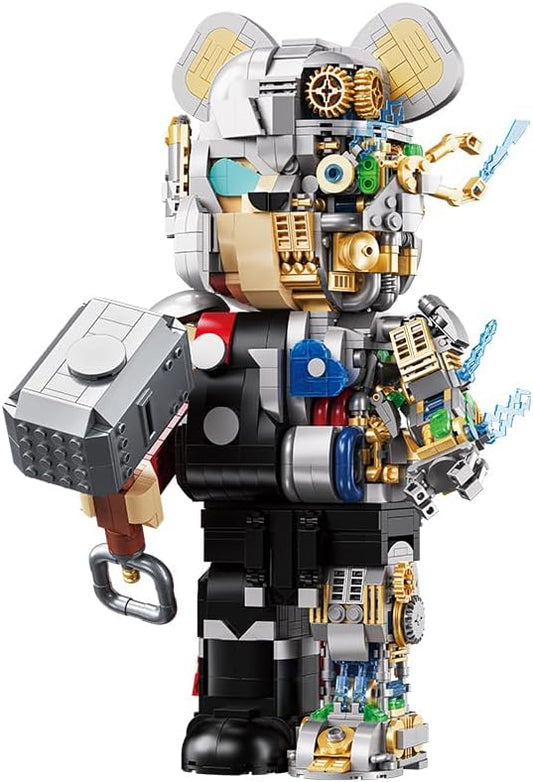 Mechanical Bear Small Particle Tidal Play Building Blocks for Adults & Kids, Puzzle Toy Compatibility with Lego Birthday Gift (LS)