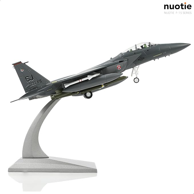 Classic American Eagle F-15E Twin-Engine Fighter Pre-Build Model Kits 1:100 Aircraft Alloy Diecast Airplane Military Display Model Aircraft for Collection or Gift