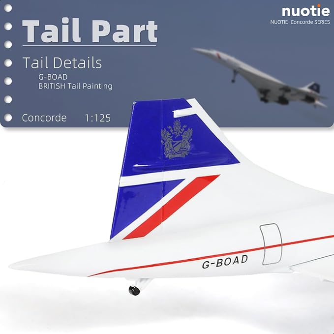 1:125 Concorde Airplane Model Pre-Build Diecast Aircraft Model Kits Aircraft Simulation Model Display Model Collection or Gift(Singapore Airlines)