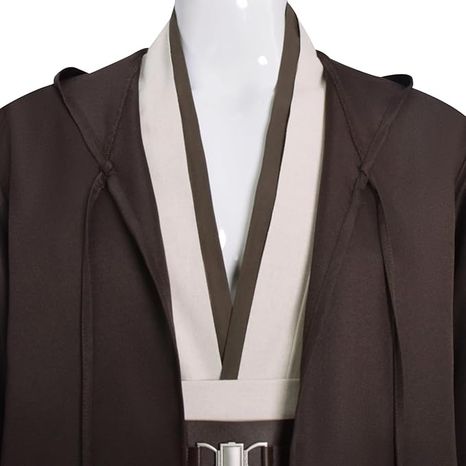 Mens Cosplay Costume White Tunic Hooded Cloak Robe Uniform Suit Halloween Outfit