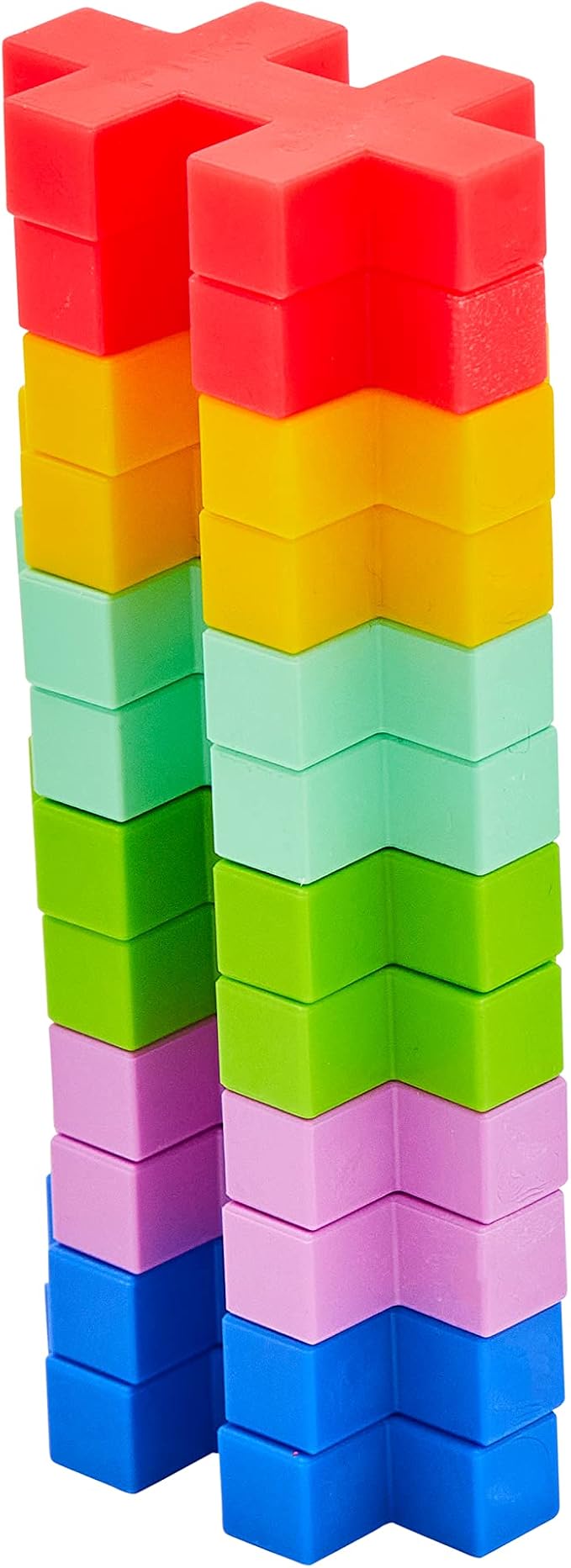 PLUS PLUS Big – 15 Piece Tropical Mix – Construction Building Stem/Steam Toy, Interlocking Large Puzzle Blocks for Toddlers and Preschool, Open Play Tube